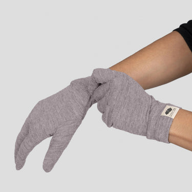 Unisex Alpaca Wool Glove Liners: 160 Ultralight color natural gray