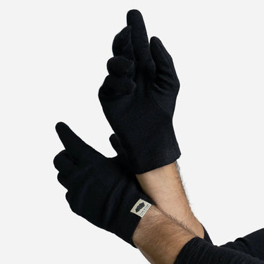 Unisex Alpaca Wool Gloves: 300 Lightweight color black