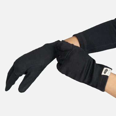 Unisex Alpaca Wool Gloves: 300 Lightweight color black