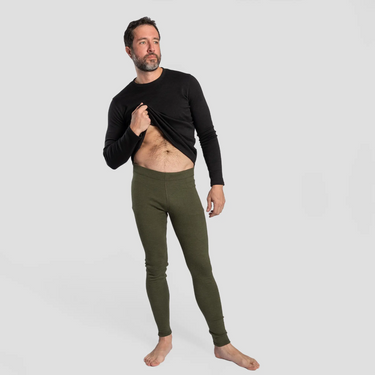 mens all natural leggings midweight color green