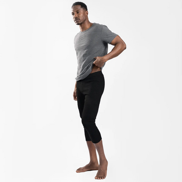 mens athletic leggings 34 lightweight color black