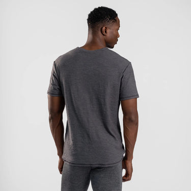 Men's Alpaca Wool T-Shirt: 160 Ultralight V-Neck color gray