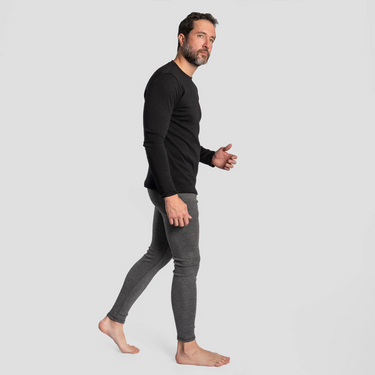 mens breathable leggings midweight color gray