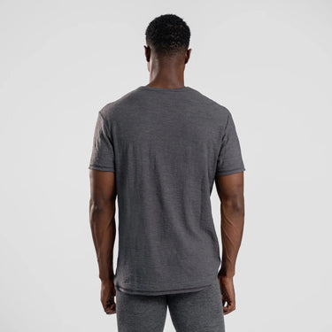 Men's Alpaca Wool T-Shirt: 160 Ultralight Crew Neck color gray