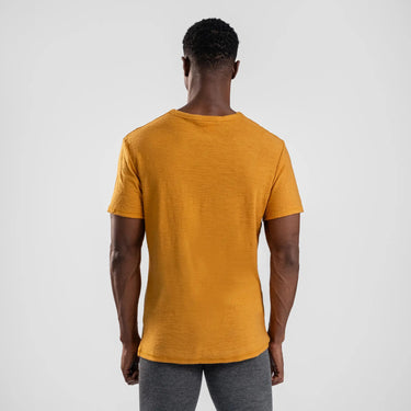 Men's Alpaca Wool T-Shirt: 160 Ultralight V-Neck color gold