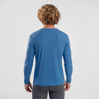 Men's Alpaca Wool Long Sleeve T-Shirt: 160 Ultralight color baby blue