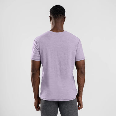 Men's Alpaca Wool T-Shirt: 160 Ultralight V-Neck color lilac