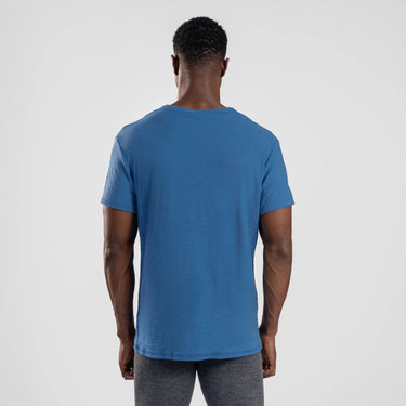 Men's Alpaca Wool T-Shirt: 160 Ultralight Crew Neck color baby blue