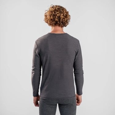 Men's Alpaca Wool Long Sleeve T-Shirt: 160 Ultralight color gray
