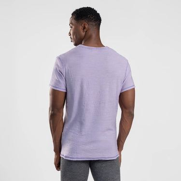 Men's Alpaca Wool T-Shirt: 160 Ultralight Crew Neck color lilac