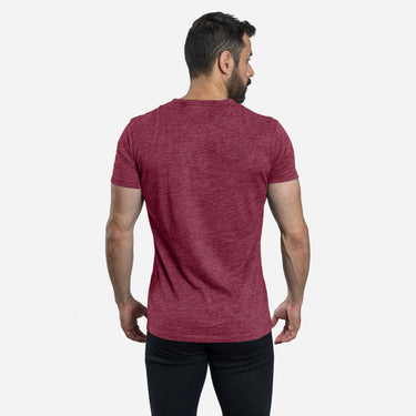Men's Alpaca Wool T-Shirt: 160 Ultralight Crew Neck color natural red