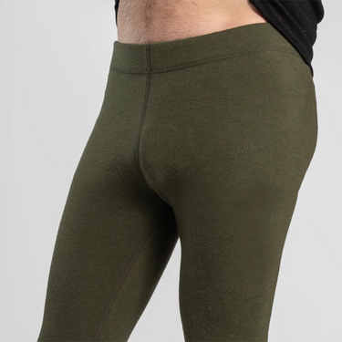 mens sustainable leggings midweight color green