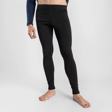 mens thermal wool leggings midweight color black