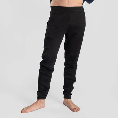 mens thermal wool sweatpants midweight color black