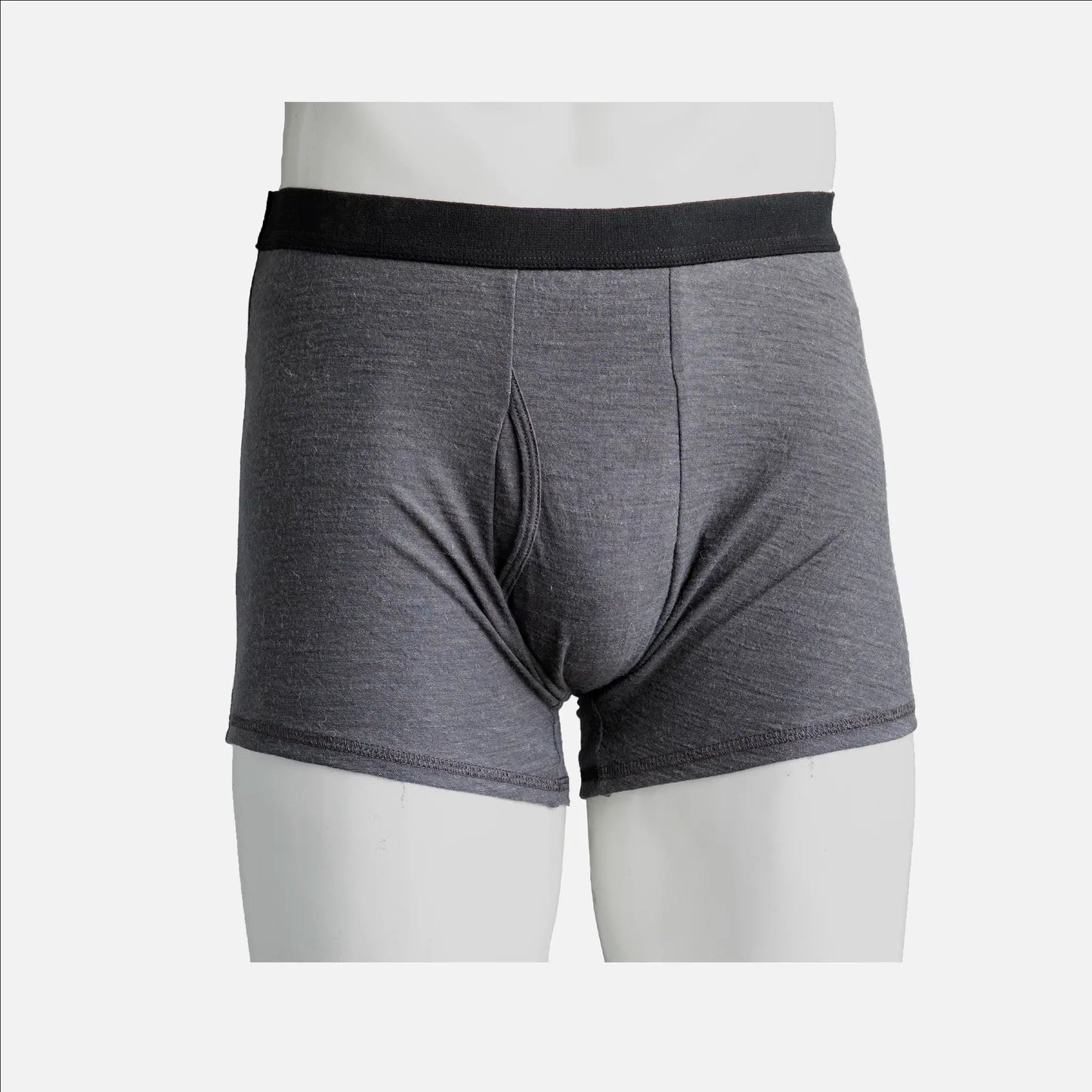mens ultra soft boxer w fly color gray