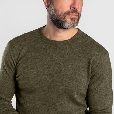 mens versatile design sweater midweight color green