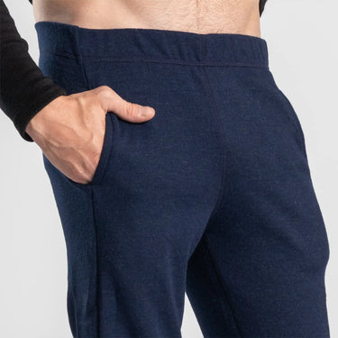 mens versatile design sweatpants midweight color navy blue