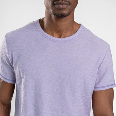 Men's Alpaca Wool T-Shirt: 160 Ultralight Crew Neck color lilac