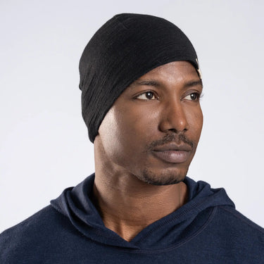 Alpaca Wool Beanie: 160 Ultralight color black