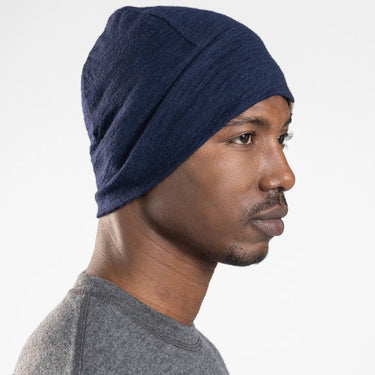 Alpaca Wool Beanie: 160 Ultralight color navy blue
