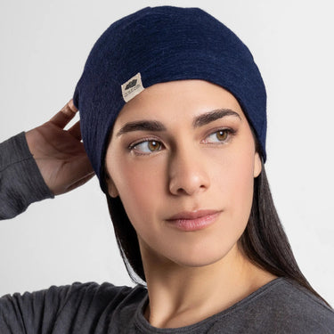 Alpaca Wool Beanie: 160 Ultralight color navy blue
