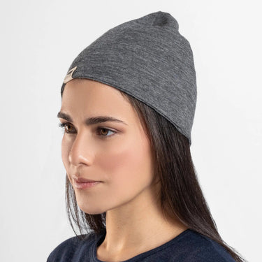Alpaca Wool Beanie: 160 Ultralight color gray