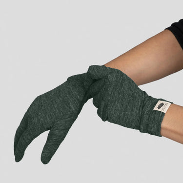 Unisex Alpaca Wool Gloves: 300 Lightweight color dark teal