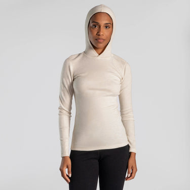 womens all natural pullover hoodie color undyed