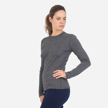 Women's Alpaca Wool Sweater: 300 Lightweight color gray