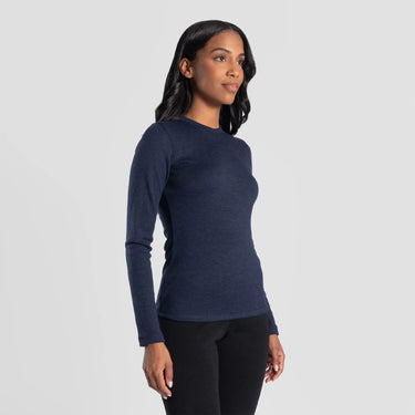womens eco friendly sweater lightweight color navy blue