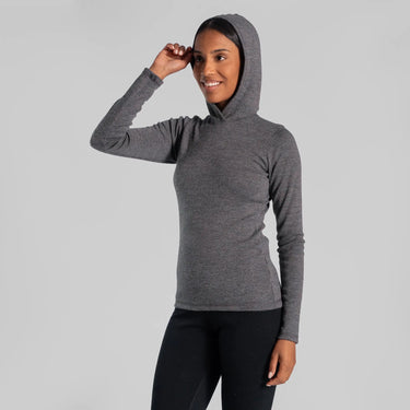 womens functional pullover hoodie color gray