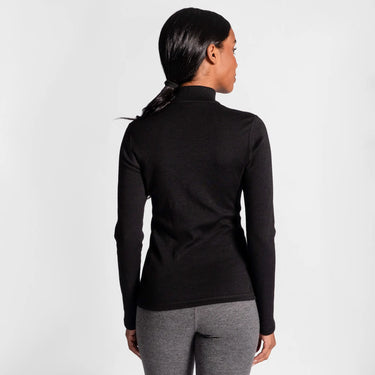 womens moisture wicking baselayer half zip color black