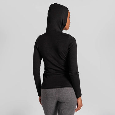 womens moisture wicking pullover hoodie color black