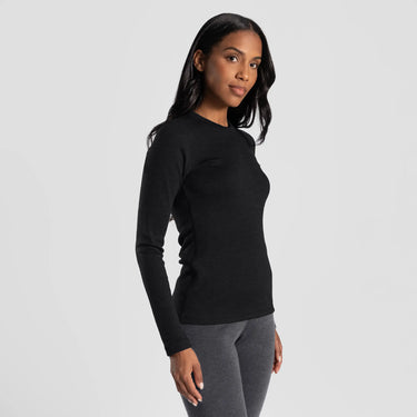 womens sweat wicking sweater lightweight color black