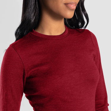 womens thermo regulate sweater lightweight color maroon