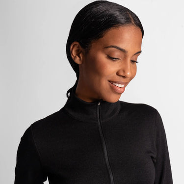womens wind protection baselayer half zip color black