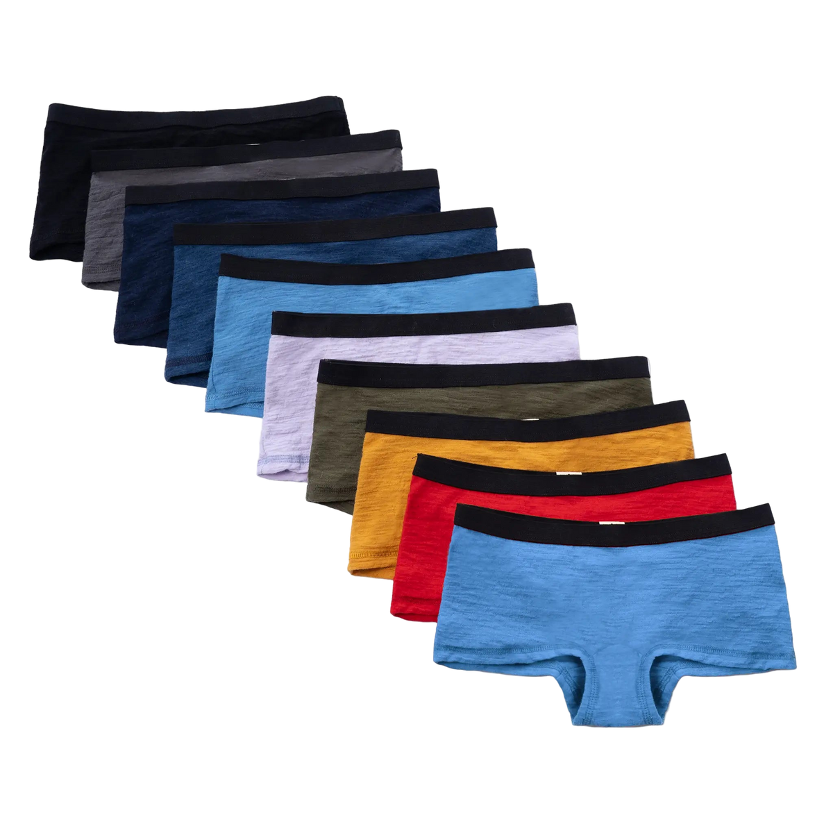 10 Pack Bundle - Women's Alpaca Wool Panties: 160 Ultralight