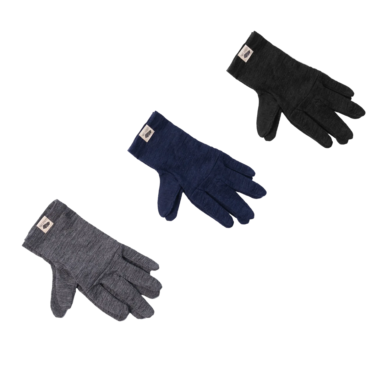 3 Pack Bundle - Unisex Alpaca Wool Glove Liners: 160 Ultralight