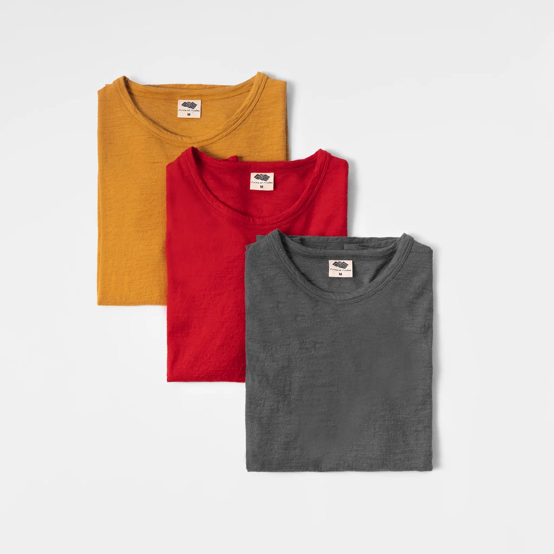 3 Pack Bundle Alpaca Wool T Shirt 160 Ultralight Crew Neck