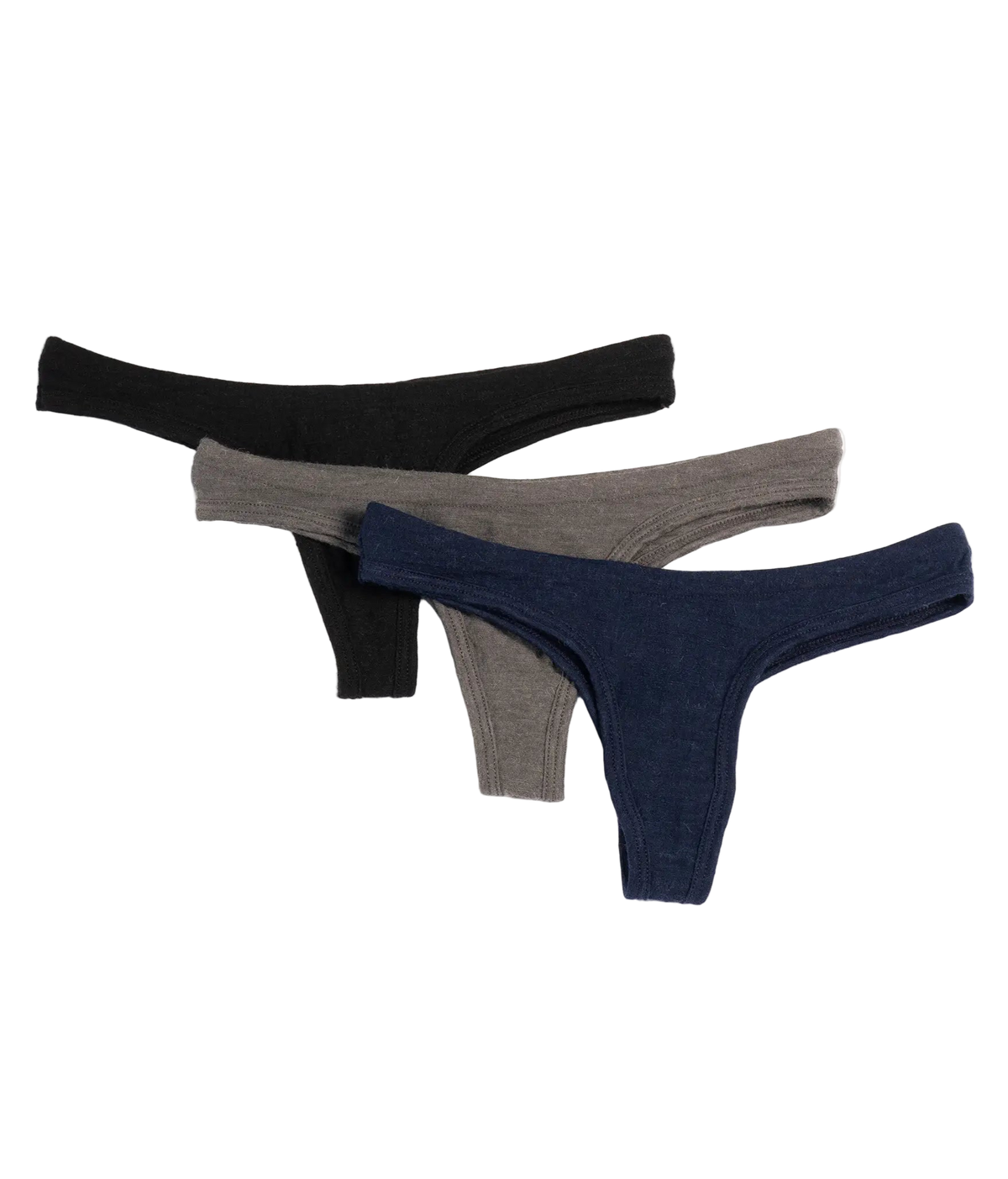 3 Pack Bundle - Women's Alpaca Wool Thong: 160 Ultralight