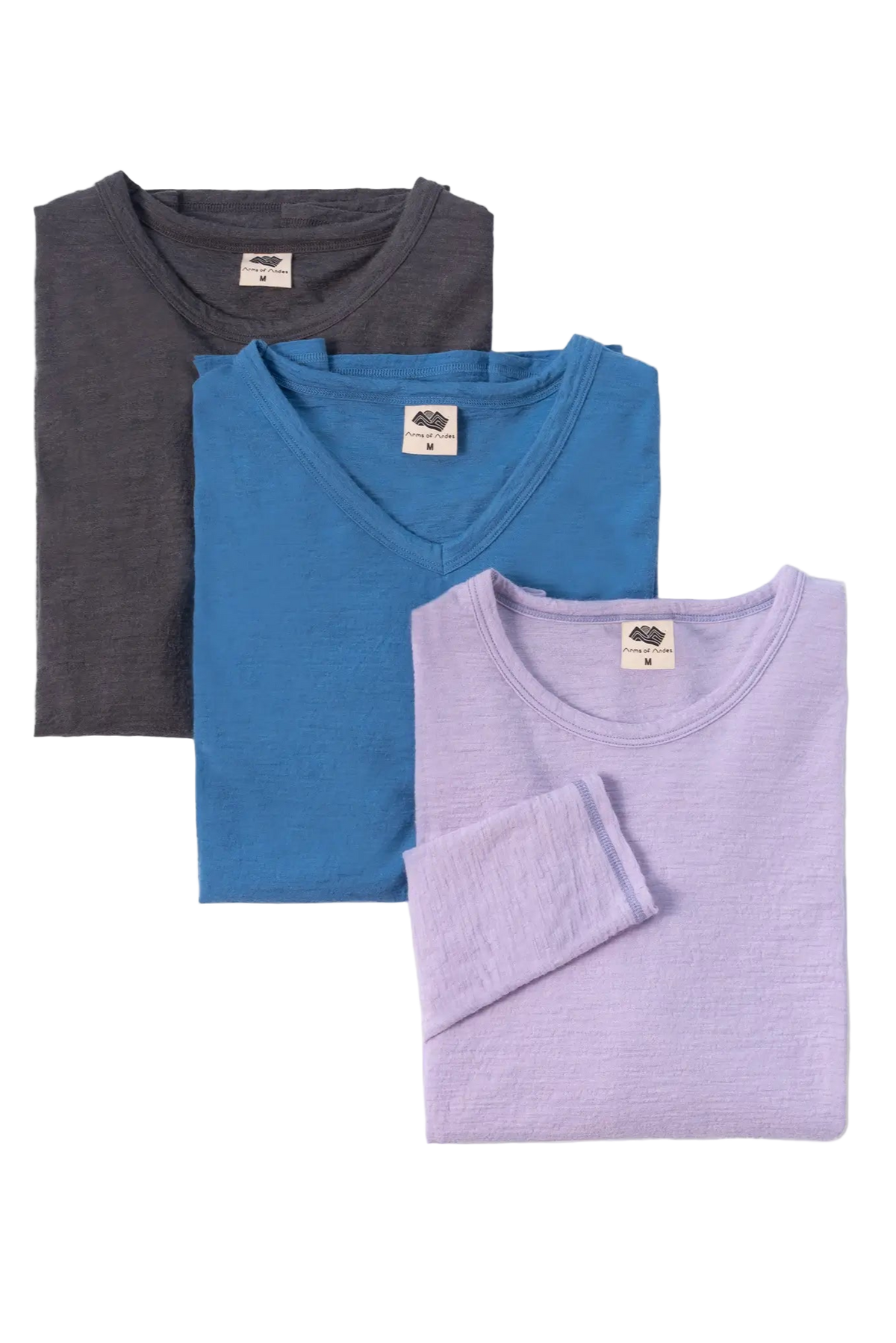 Mix 3 Pack Bundle - Men's Alpaca Wool T-Shirts: 160 Ultralight