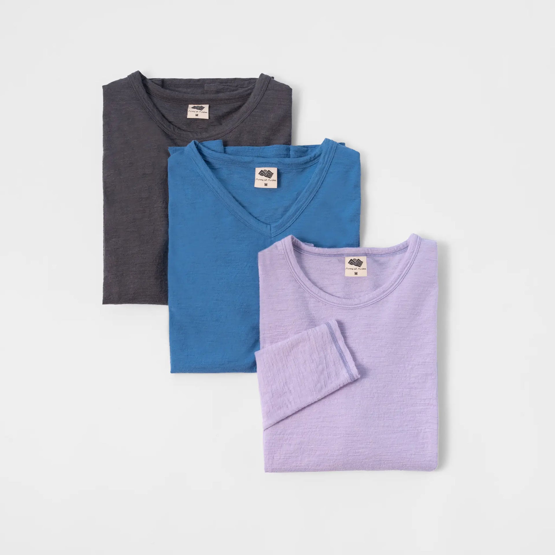 Mix 3 Pack Bundle Alpaca Wool T Shirts 160 Ultralight