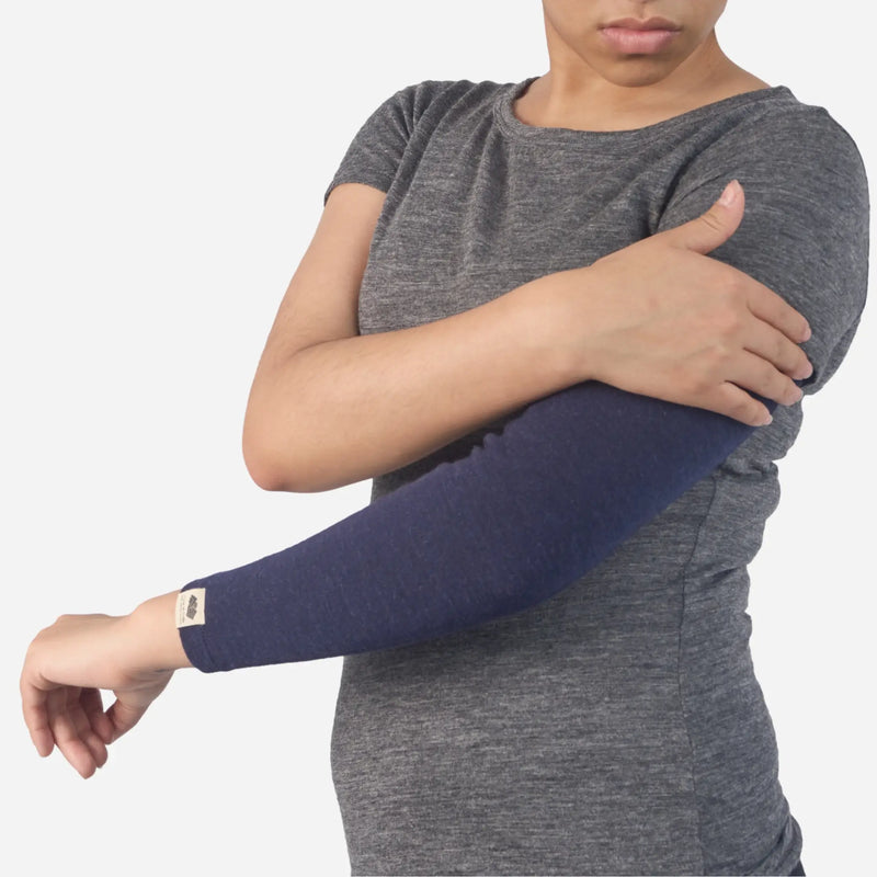 Best Active Alpaca Wool Arm Sleeve 160 color navy blue