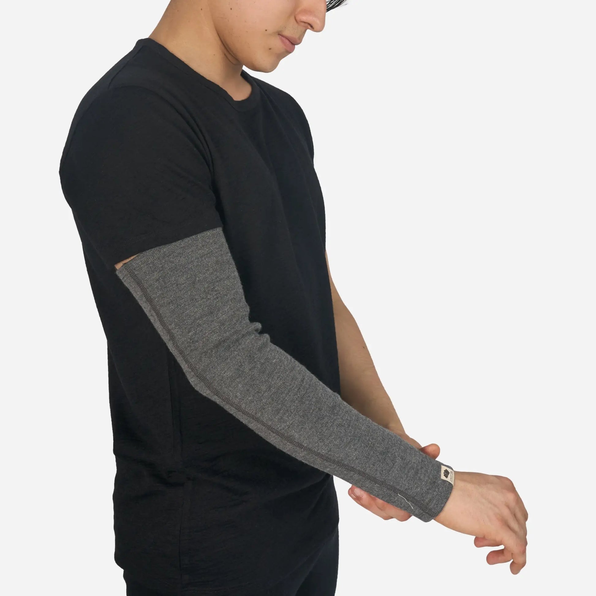 Functional Alpaca Wool Arm Sleeve 160 color gray