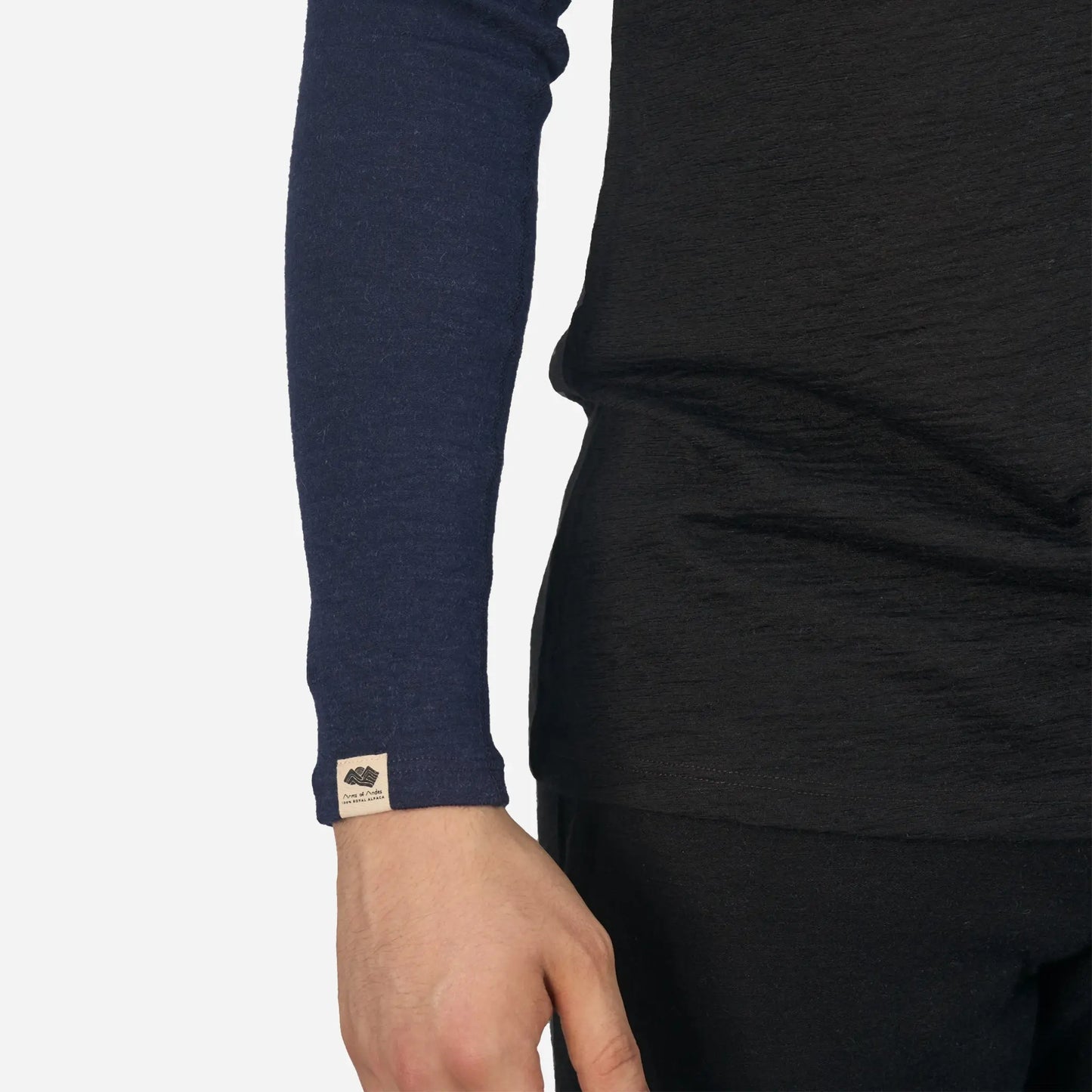 Single Origin Alpaca Wool Arm Sleeve 300 Lightweight color navy blue