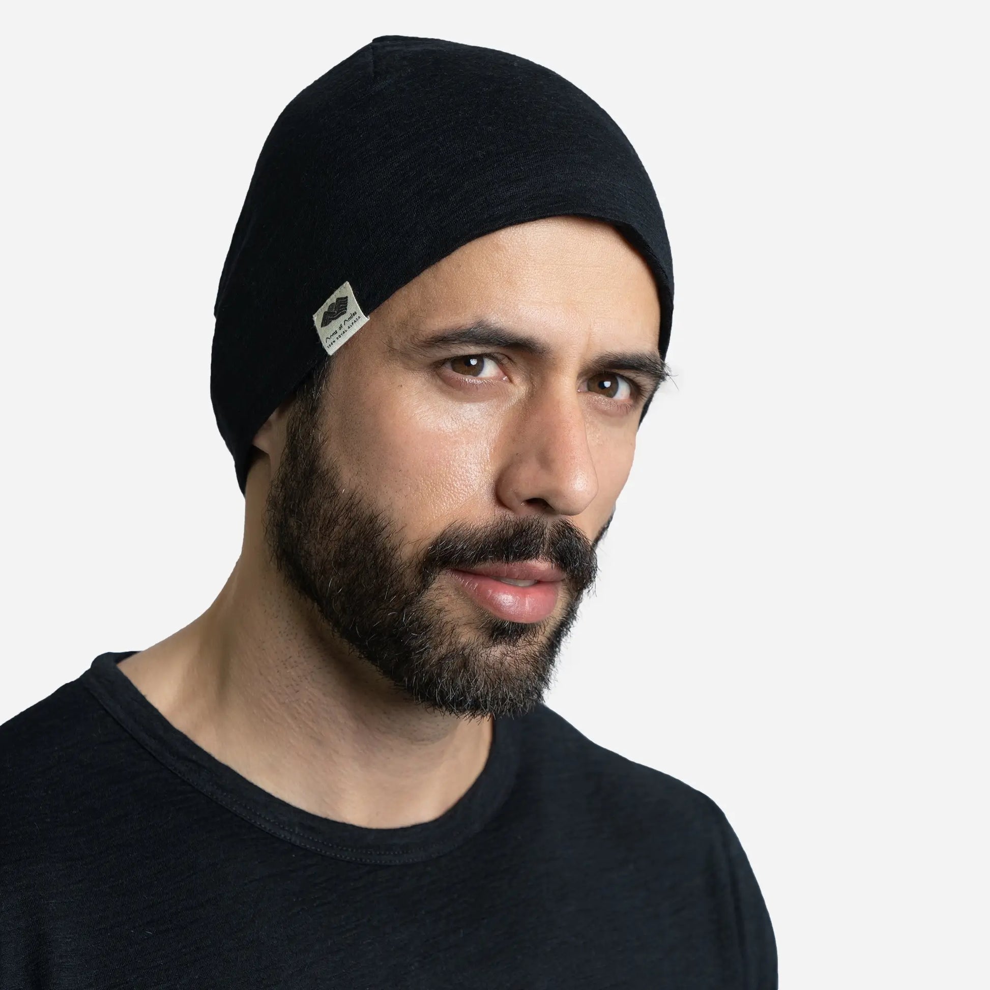 Adventure Alpaca Wool Beanie 160 Ultralight color black