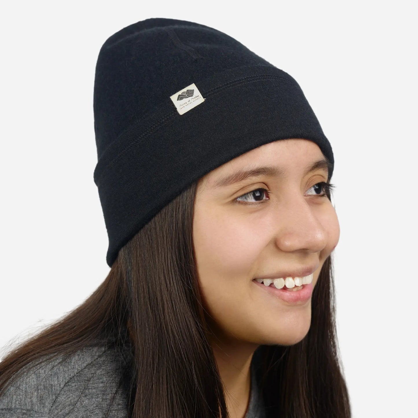 Alpaca Wool Folded Beanie Hat: 420 Midweight