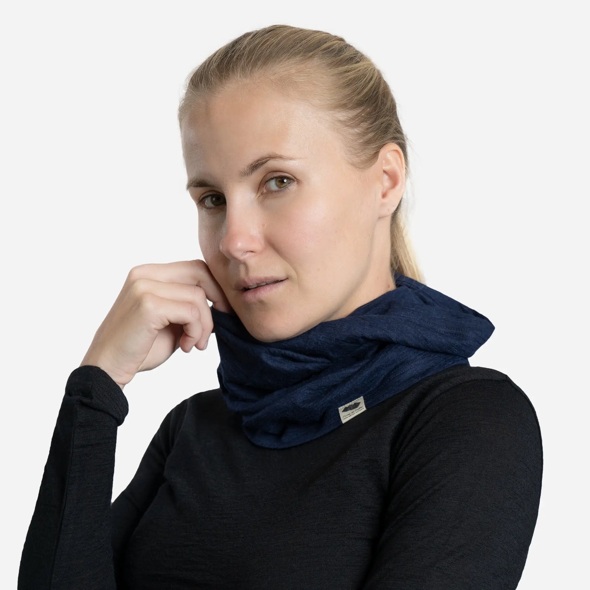 neck gaiter ultra soft ultralight color navy blue