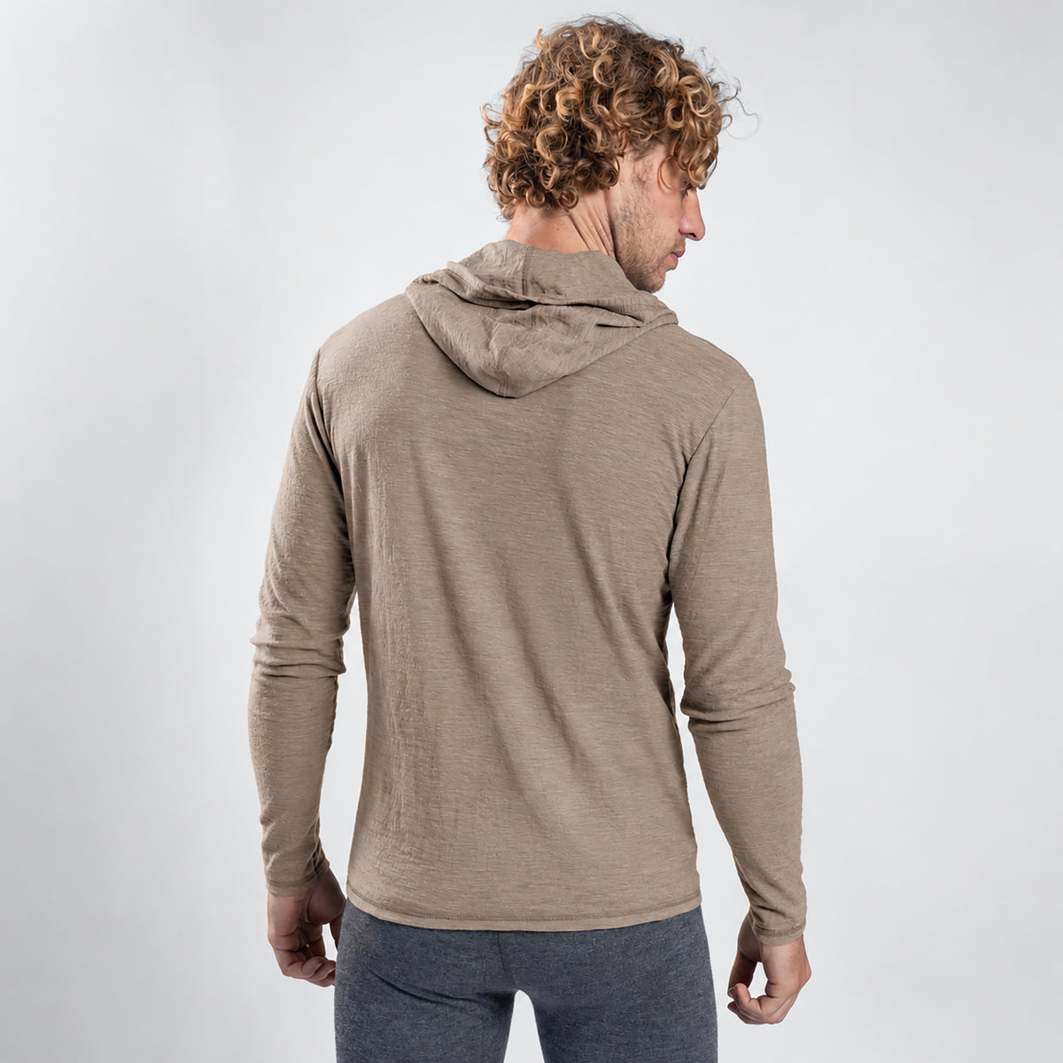 Men's Alpaca Wool Sun Hoodie: 160 Ultralight