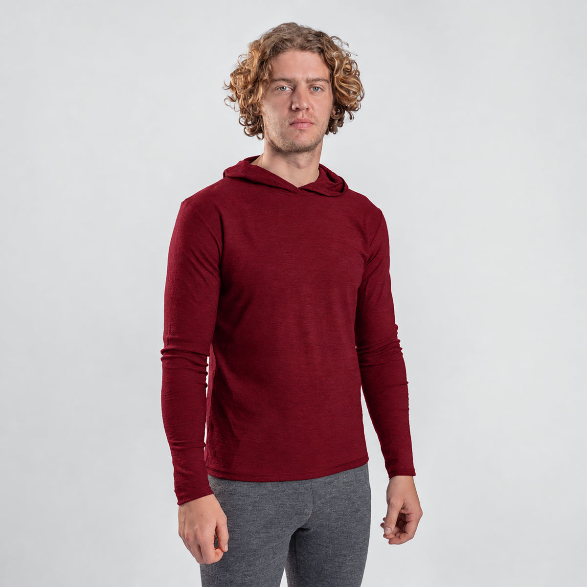 Men's Alpaca Wool Sun Hoodie: 160 Ultralight